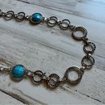 2000s Silver Chain Belt Teal Gem Photo 2