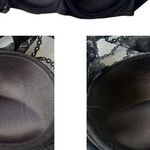 Bebe Strappy Lace Balconette Bra 34B Black Push Up Underwire Sexy Bride … Photo 5