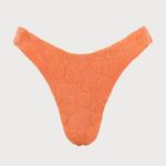 BERLOOK Floral Jacquard High Cut BIKINI BOTTOM ONLY 16 Orange Size M Photo 6