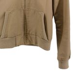 Buckle Vintage Y2K  Tan Leather Hooded Granola Girl Moto Jacket Size M Photo 3