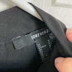 Forever 21 Chiffon Shirred Mock Neck Top black blouse Photo 3