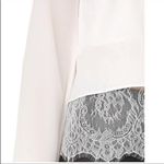 Cami NYC NWOT  grey 100% silk long sleeve blouse with lace design Photo 2