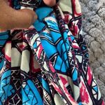 LuLaRoe  Teal Pink Madison Pocketed A-Line Shirt Size XL EUC #5709 Photo 3