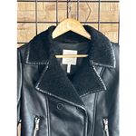 Avec Les Filles NWT Womens Black Faux Leather Jacket Small Moto Bikercore Photo 2
