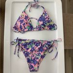 SheIn  Pink and Purple Floral Bikini Set Photo 0