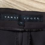 Yansi Fugel Chocolate Brown Side Zip Dress Trouser Pants 10 Photo 4