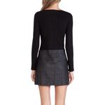 Theory  Two-Tone Black and Gray Mini Skirt Photo 1
