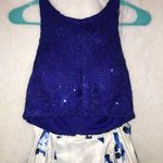 Sequin Hearts Two-Piece Royal Blue Prom Dress Photo 0