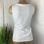 Anthropologie  White Short Sleeve Striped Knit Tank Top S Photo 1