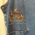 Carolina Blues Vtg Plus Denim Jumper Sz 20W Noah’s Ark Preschool Teacher Church Photo 1