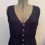 Nanette Lepore Navy Slub Gauze Flounce Button Front Midi Dress w/Pockets Sz 8 Photo 5