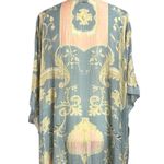 One Hundred Stars Bohemian Gypsy Rococo Midi Kimono One Size OS Witchy Boho Blue Photo 4