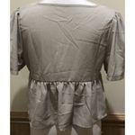 SheIn  ~ Size Small- 4 ~ Short Sleeve Pullover V-neck ~ Light Green/Gray Photo 3