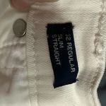 Gap Women’s  high rise cheeky straight White Distressed Jeans size 14 or 32/31 Photo 8