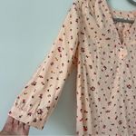 Rebecca Taylor  Ballet Pink Mia Long Sleeve V Neck Floral Silk Blouse NWT 4 Photo 2