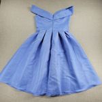 Chi Chi London  Womens Marlie Dress Size 8 Blue Off-shoulder Cocktail NEW Photo 2