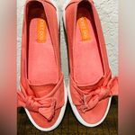 Rocket Dog  Clarita ballet flats in a peachy orange canvas material with a bow Photo 6