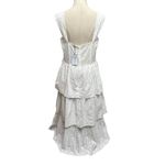 We Wore What NWT  Women’s XL Corset Tiered Cotton Eyelet Embroidered Midi Dress Photo 2