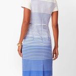 Talbots  Blue & White Preppy Nautical Striped Ombre Sheath Dress - 10 Petite Photo 0