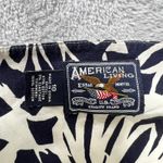 American Living Navy White Floral Fit & Flare Dress Belted Sleeveless Size 10 Photo 3