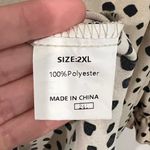 Women Top 2XL Plus Size Animal Print Ruffle Business Career Blouse Top Mob Wife Tan Size L Photo 5