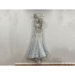 Mac Duggal  79264 Blue Embroidered Applique Feathered One Shoulder Gown 16 NWOT Photo 1