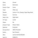 SheIn NWT Paperbag Waist Plisse Shorts Photo 13