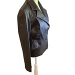 Clothing RVT Women's Distressed Faux Leather Blazer Excellent Condition Size S Black Photo 3