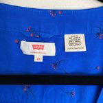 Levi's Levi’s Queen Anne’s Lace Blouse Button Front Nebulus Blue Women’s Size 2X Floral Photo 1