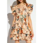 Ulla Johnson Marni Ruffled Mini Dress Peach Floral Size 14 NEW Photo 14