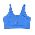 Under Armour Playback Essential Fleece Blue Crop Tank Sport Bra MEDIUM Photo 1