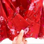 TALULAH La Maison Revolve Dahlia Mini Dress Floral Red Long Sleeve Ruffles NEW Photo 5