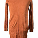 Esmara Long Sleeve Knit Sweater Dress Rust Orange Pockets Size XS Photo 0