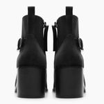 ZARA Elastic Booties Ankle Boots With Buckle Black Womens Size 38 US Size 8 Photo 1