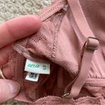Aerie  Dusty Coral Rose Lace Triangle Bralette XS Photo 2
