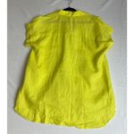 Ellen Tracy Ellen Tracy Womens XL Linen Chartreuse Shirt Top Tunic Preppy Breathable Boho Photo 1