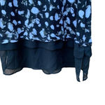 Vera Wang Simply  women's size small black and cream floral, light weight dress Photo 2