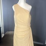 Long Chiffon One Shoulder Formal Bridesmaid Dress Leg Slit Corset Back Size 12 Photo 1