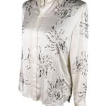 ZARA  Button Up Blouse XS Cream Embellishments Beading New Photo 2