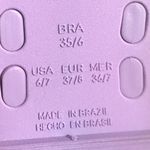 Larroudé Milan Grommet Slide Sandal Lilac Size US 6/7 Made in Brazil Photo 2