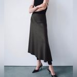 ZARA  New Women Limited Edition Khaki High Waisted Midi Skirt Size Small Photo 4