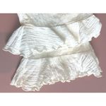 Vintage Cactus Flower White Rayon Ruffle Hem Pants M Boho Cottagecore USA Size M Photo 4