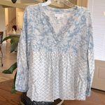 Blue Flowy Lightweight Top Photo 1