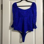 Body Shaper Faja Blouse Top Blue Lace Made in Colombia Body Control Size XL Photo 3