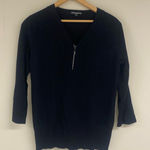 Cable & Gauge Cable & Gage Black 3/4 Sleeve V Neck Sweater Size Petite L Photo 0