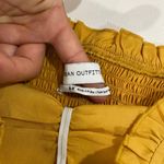 Urban Outfitters  Mustard Yellow Ruffle Ruched Crop Top Women’s Medium Adjustable Photo 2