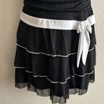 Amy Byer Y2K Black Tiered Skirt Dress with White Accents 16 Photo 4