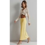 MUSIER PARIS Levant Jersey Skirt, Yellow, FR40/US8 Yellow Size 8 Photo 2
