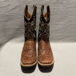 Unbranded Embroidered Square Toe Western Cowboy Boots Ladies 4.5 Brown Size undefined Photo 1