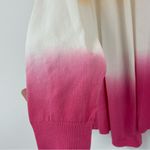 Chico's  Vibrant Orange, White and Pink Ombre Knit Long Sleeve Cardigan. Size XL Photo 3